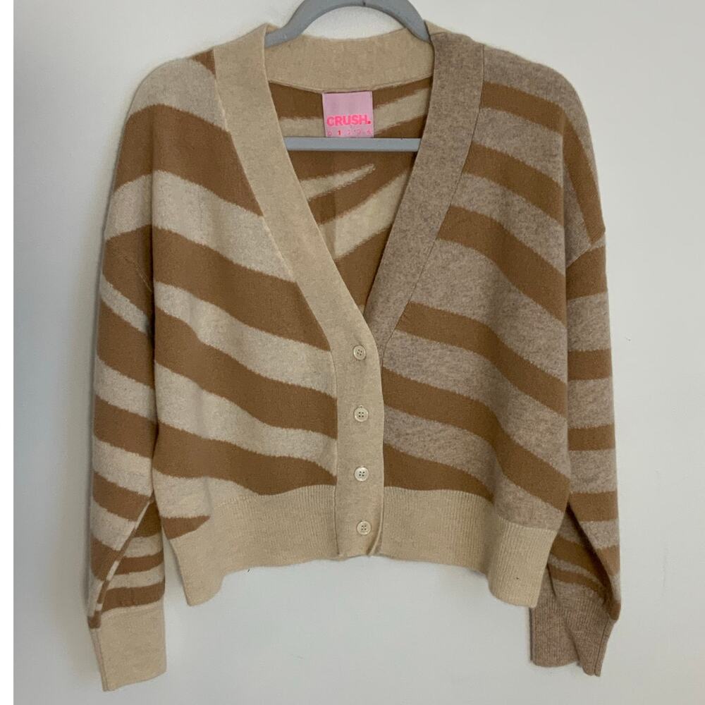 Crush Cashmere‎ Striped Cardigan size small